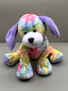 GANZ Webkinz Tie Dyed Puppy Plush Stuffed Animal NO CODE Rare HTF